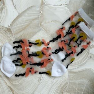 Flamingo Socks Urban Outfitters NEVER WORN NEW Kawaii Core